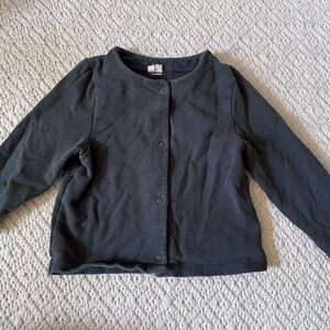 Gray label organic cotton cardigan faded black